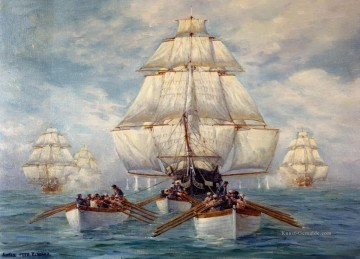 Seeschlacht Malerei - Kriegsschiff Seeschlacht 8